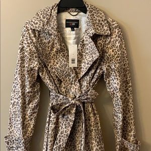 Banana Republic ANIMAL PRINT trench size M NWT